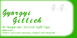 gyorgyi gillich business card